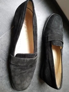 schwarze italienische Damenschuhe aus Echtleder in Größe 37,5 erst 3mal getragen - Bild 1 von 3