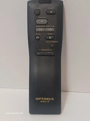 Tested Optimus Model 22 VCR Remote Control Unit Controller Rare Tested Original - Image 1 of 4