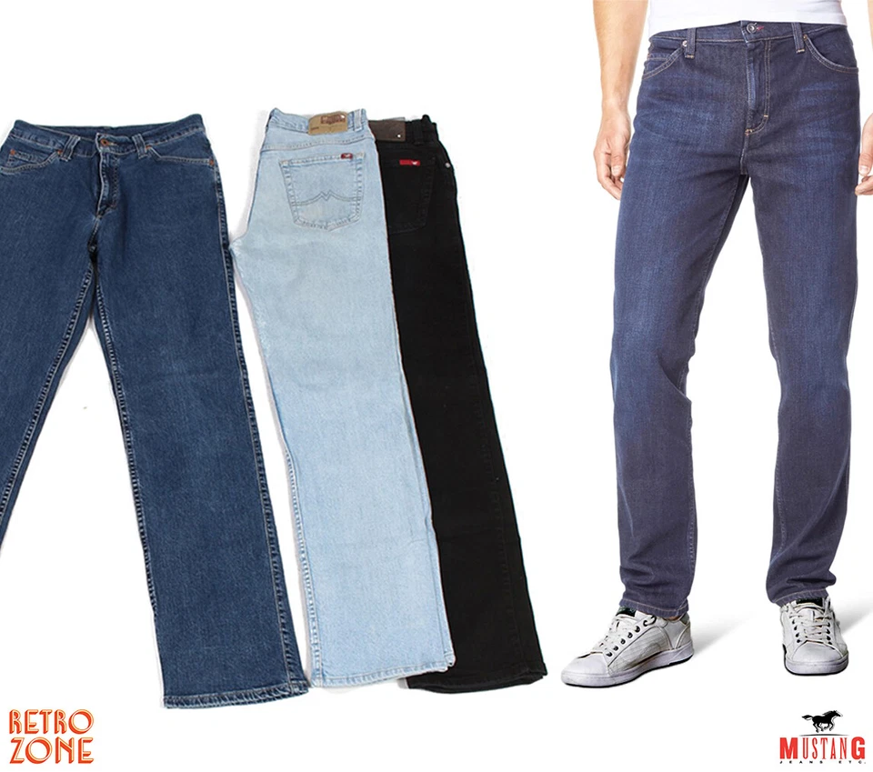 JEANS MUSTANG TRAMPER HOMBRE CORTE RECTO ELÁSTICO DENIM TALLA W28 W30 W32 W34 W36 Foto 1 de 1