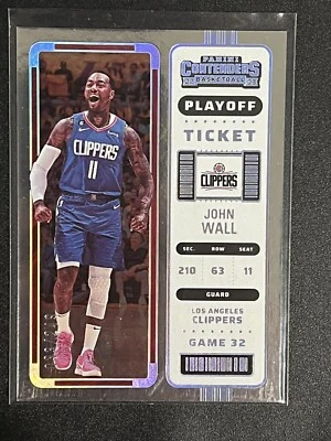 2022-23 Contenders Basketball #71 JOHN WALL Playoff Ticket FOIL /249 - Image 1 of 2