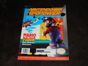 Nintendo Power Vol 39 August 1992 Mario Paint Cover Magazine w/ Poster - Imagen 1 de 5