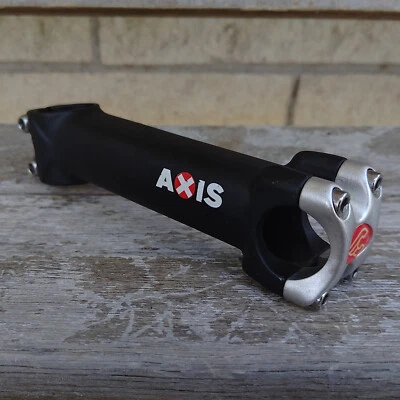 Cinelli Axis Threadless Stem Long 140mm 10° 26mm 1 1/8" Black Red Logo Take-off - Image 1 of 4