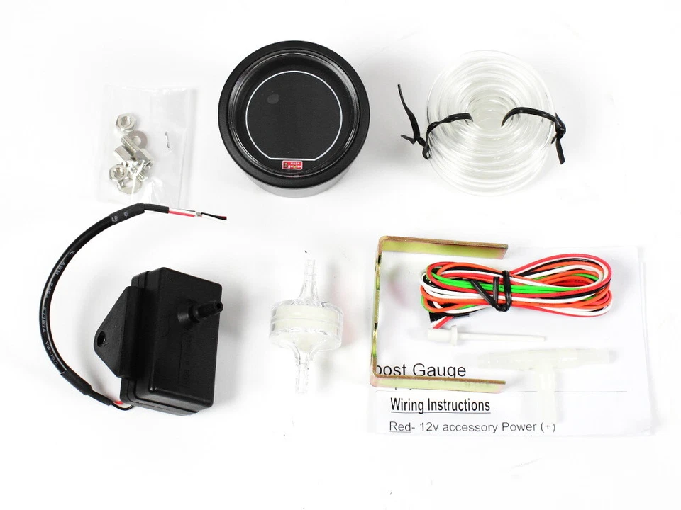 Digitale Sovralimentazione 52mm LCD Schermo 3 BAR 2 Colori Bianco Verde Boost - Immagine 1 di 1