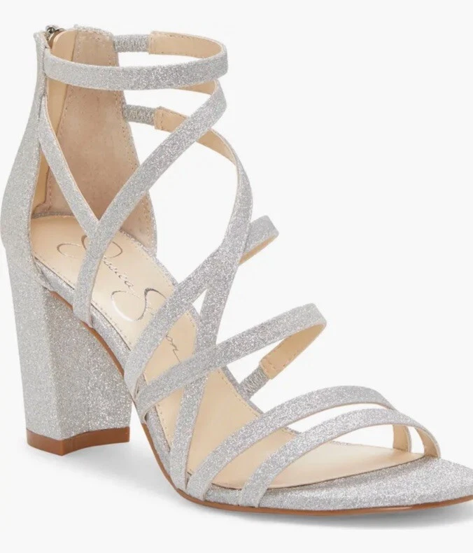 Stassey Cage Sandal (Women) Jessica Simpson Silver 6 1/2 - Image 1 of 4