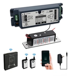 WiFi Access Control Electric Strike Door Lock System with Wireless Push Switch - Picture 1 of 9