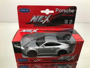WELLY NEX 43746 PORSCHE 991 911 GT3 RS 2016 - SILVER MET. 1:34-39? - GOOD IN BOX - Imagen 1 de 4