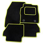 FITS LEXUS IS200 1999-2005 TAILORED BLACK CAR MATS WITH YELLOW TRIM