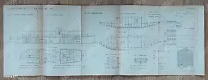 Mappa. A. Legun ""Upper Don"" disegno della nave di servizio ""Voronezh"" Russia. Impero. - Foto 1 di 4