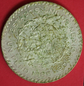 1965 Mexico Un 1 Peso .10 Silver Coin Morelos Estados Unidos Mexicanos GFB 31