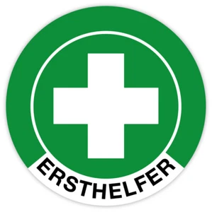 Helmet sticker rescue sign "first responder" film ISO 7010 (E003) | Ø 40 mm - Picture 1 of 6