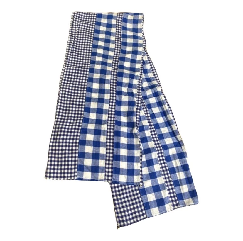 Scotch R'Belle Kinder Unisex Blau Weiß Kariert Sommer Schal One Size Neu