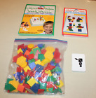 250+ plastic pieces various shapes & sizes + numerous design cards homeschooling