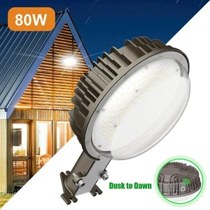 Outdoor Street Security Light LED Barn Light Dusk To Dawn 80W Area Flood Lights - Picture 1 of 12