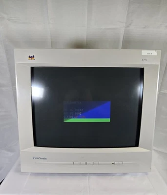 Vintage 1999 Viewsonic E771 RetroGaming 17" CRT Monitor W/ Stand - Image 1 of 4
