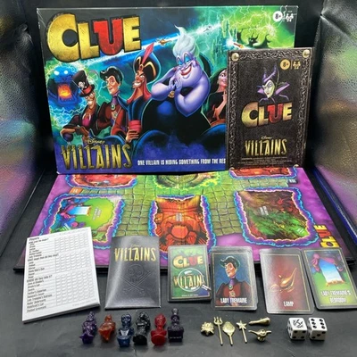 Clue - Disney Villains Board Game (2-6 Players, Ages 8+) Hasbro *COMPLETE* - Image 1 of 4