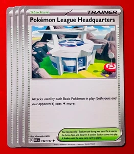 4x Pokémon League Headquarters 192/197 Pokémon TCG Obsidian Flames NM Stadium - Picture 1 of 1