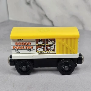 Thomas Wooden Railway Chicken Car 2003 Tank Train Engine VTG Tested Works        - Picture 1 of 5