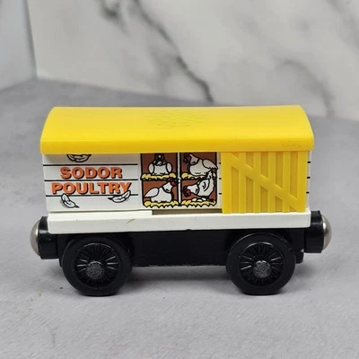 Thomas Wooden Railway Chicken Car 2003 Tank Train Engine VTG Tested Works        - Image 1 of 4