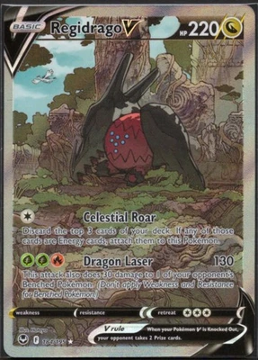 English Pokémon Regidrago V (Alternate Full Art) Ultra Rare (SWSH12 184/195) NM - Image 1 of 2