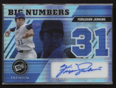 2024 Press Pass Premium #BN-FJ1 Ferguson Jenkins Big Numbers Prism Blue #/10 - Image 1 of 2
