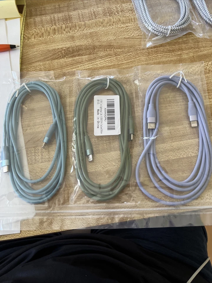 USB C to Lightning Cable 3Pack 6 FT Apple MFi Certified iPhone Fast Charger NEW - Image 1 of 1