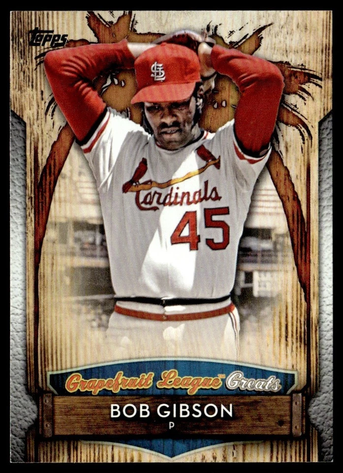 2019 Topps Grapefruit League Greats Bob Gibson St. Louis Cardinals #GLG-10 - Image 1 of 2