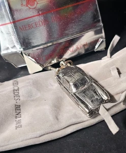 Burago Mercedes Benz 300SL Chrome Plated Made in Italy Keyring 1:87 w/ Bag & Box - Picture 1 of 5