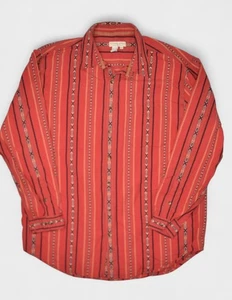 Territory Ahead Shirt Mens 2XL Tall Red Striped Aztec Western Cowboy Long Sleeve - Picture 1 of 7