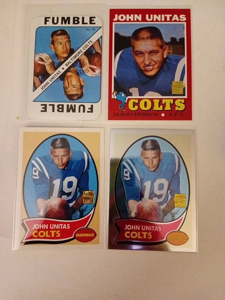 1971 Topps Game Cards - Johnny Unitas #37 FUMBLE HOF + (3) Others. - Image 1 of 1