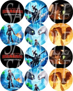 How to Train Your Dragon Stickers 2.5" Round Party Favors Gift Bags Boxes - 12 - Picture 1 of 1