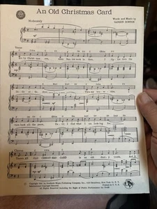 '47 Advance Artist Spartiti Musicali 'Una vecchia cartolina di Natale' (Ray Smith) - Foto 1 di 3