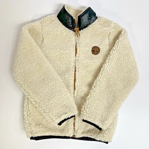 Giacca bambino Timberland sherpa pile zip davanti ecopelle colletto taglia 24M - Foto 1 di 11
