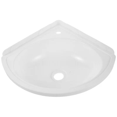  Triangle Bathroom Sink Corner Vanity Wall Mounted Small Washbasin - Image 1 of 4