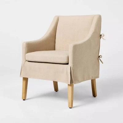 Camas Slipcover Dining Chair Khaki - Threshold designed with Studio McGee - Image 1 of 4