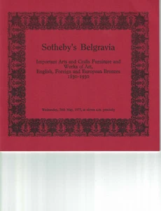 Sotheby's Belgravia - Arts & Crafts Möbel, WOA, Bronzen - 28. Mai 1975 - Bild 1 von 1