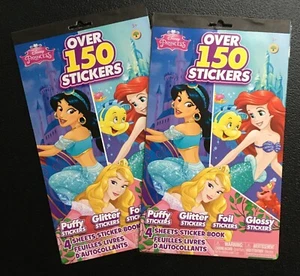 Folletos pegatinas de princesas Disney para niños - 4 hojas por folleto, 2 folletos - nuevos - Imagen 1 de 1