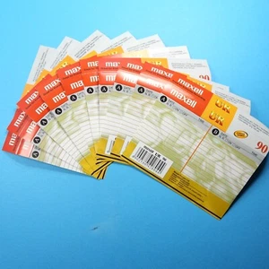 π 10x MAXELL UR 90 * Einleger Inserts J-Cards + Aufkleber Stickers * 2002 - Picture 1 of 5