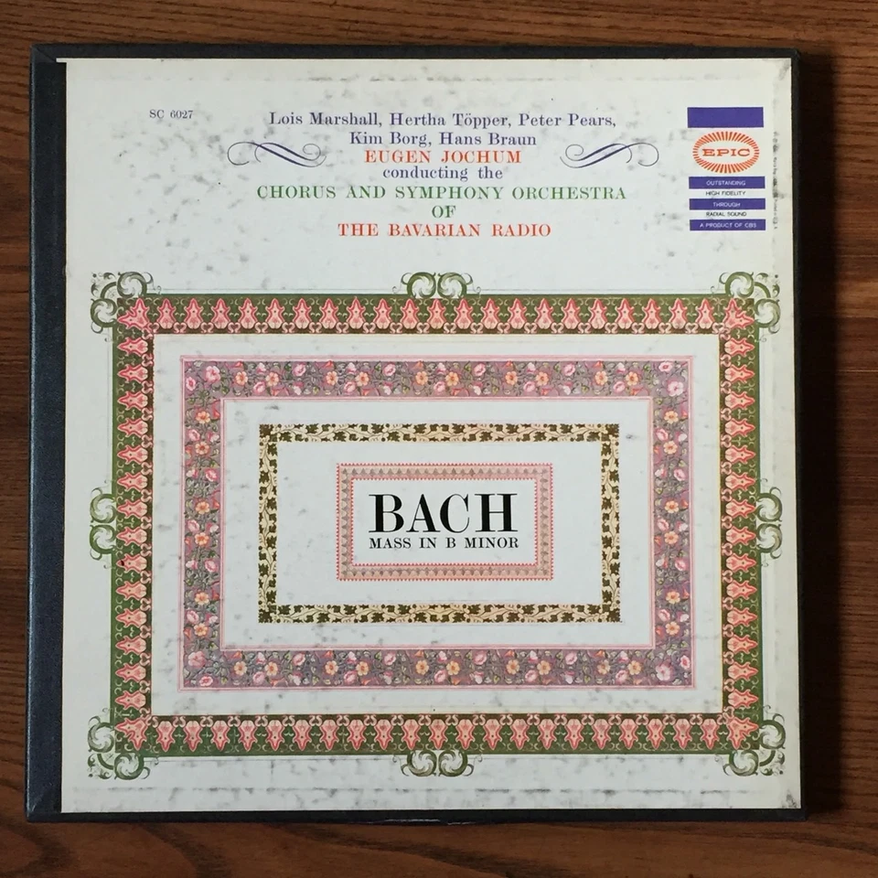 Eugen Jochum - Bach Mass In B Minor 2 LP VG+ SC 6027 1st Mono Epic Vinyl Record - Image 1 of 4
