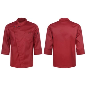 Men Women Chef Coat Long/Short Sleeve Chef Jakcet Restaurant Hotel Uniform - Picture 1 of 59