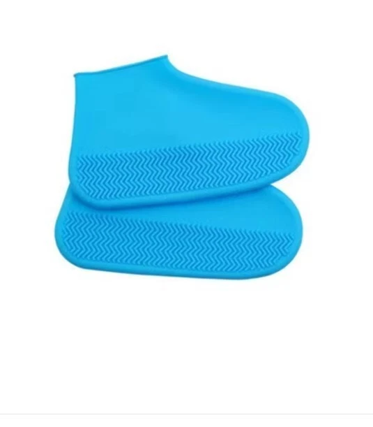 Capa de sapato de silicone externa antiderrapante impermeável capa de sapato botas de chuva grossas M G - Imagem 1 de 4