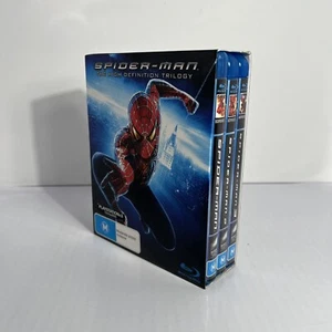 SPIDER-MAN TRILOGY 1-3 Bluray 4 Disc 1 2 3 4 FREE POSTAGE Tobey Maguire Trilogy - Picture 1 of 12