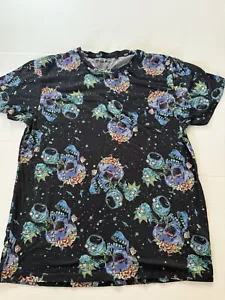 Rick And Morty Skulls Black Graphic T Shirt Size XL Primark Difuzed Shirt Sleeve - Picture 1 of 5