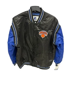 New York Knicks NBA Starter Button Down Bomber Jacket Men’s Size 3XL - Picture 1 of 2