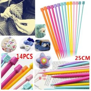 14pcs Household Knit Sweater Yarn Needle Set Knitting Needles Plastic Craft Tool - Picture 1 of 8