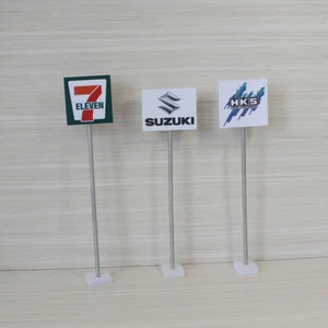 Diorama 1/64 modellino cartellone stradale cartellone espositore modello scena - Foto 1 di 12