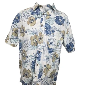 Croft & Barrow Button Up Shirt Men's Size Large Hawaiian Floral Short Sleeve - Picture 1 of 9