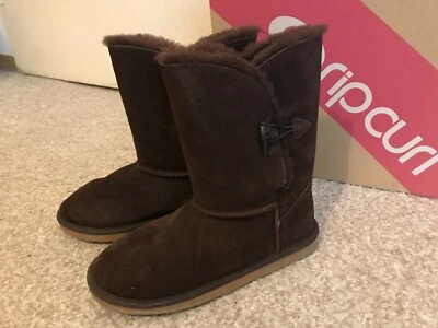 Ripcurl Stiefel Stiefelette braun mit Fell Echtleder, Gr. 37 mit Karton - Bild 1 von 4