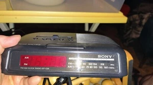 VTG Sony Dream Machine FM/AM Model Alarm Clock Radio Black TESTED Works - Picture 1 of 3