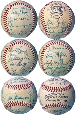 1958 St. Louis Cardinals Team Signed National League (Giles) Baseball-22 sig JSA - Image 1 of 4