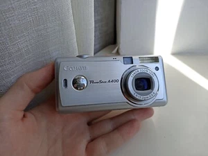 š„Canon PowerShot A400 Silver 3.2MP digital compact cameraš„WORKing FULL Setš„ - Picture 1 of 7